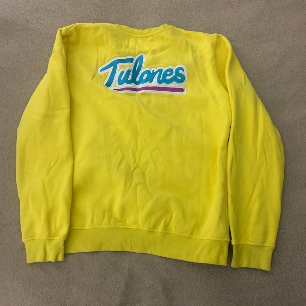 Tulones Logo Long Sleeve Yellow Sweatshirt Crewneck Size Large XXL